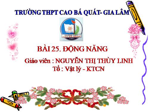 Bài 25. Động năng