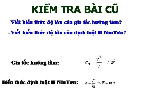 Bài 14. Lực hướng tâm