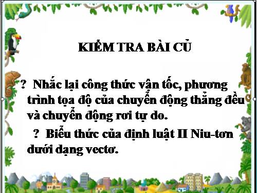 Bài 15. Bài toán về chuyển động hướng ngang