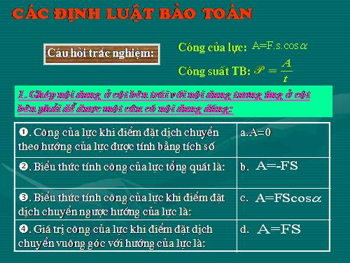 BT Công và công suất