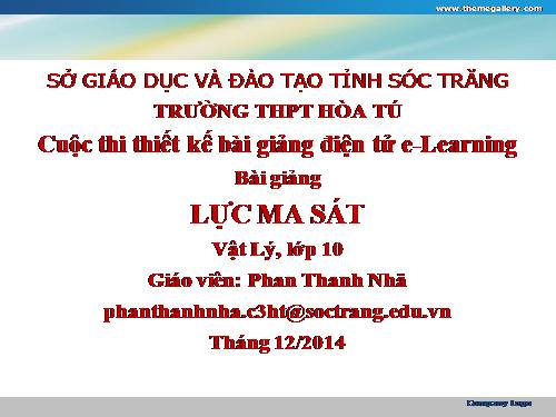 Bài 13. Lực ma sát