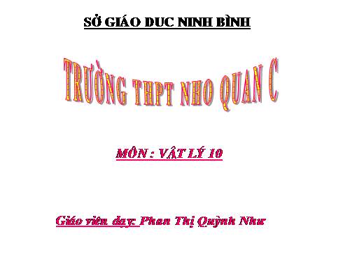 Bài 10. Ba định luật Niu-tơn