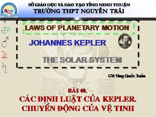 LAWS OF PLANETARY MOTION