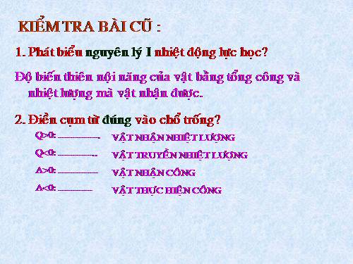 Bài 33. Các nguyên lí của nhiệt động lực học