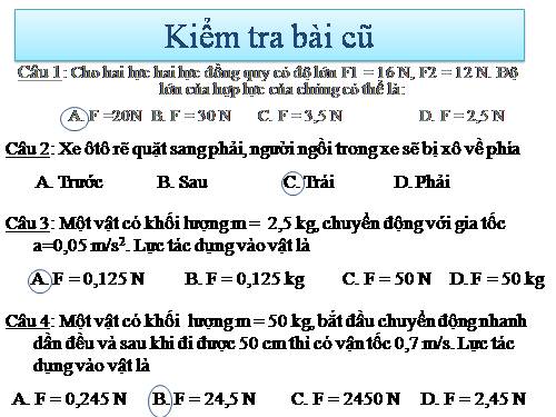 Bài 10. Ba định luật Niu-tơn