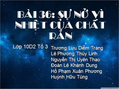 Bài 36. Sự nở vì nhiệt của vật rắn