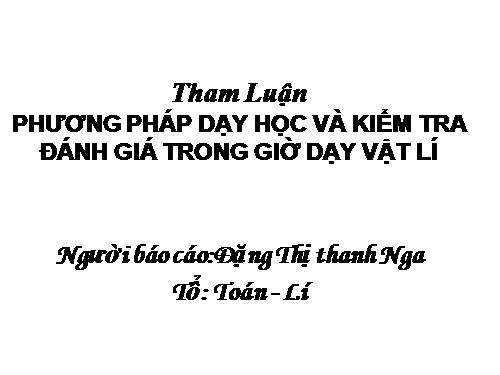 tham luan vat li cuc hay