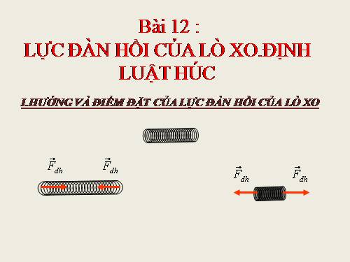 Bài 12. Lực đàn hồi của lò xo. Định luật Húc