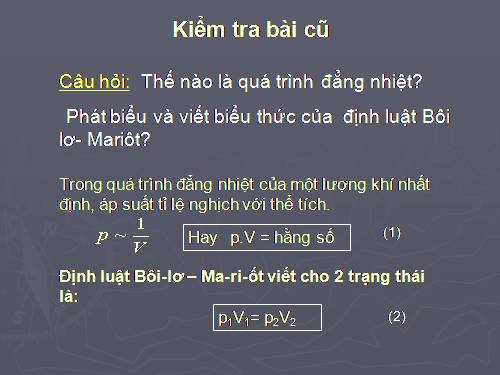 Bài 30. Quá trình đẳng tích. Định luật Sác-lơ