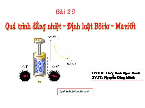 Bài 29. Quá trình đẳng nhiệt. Định luật Bôi-lơ - Ma-ri-ốt