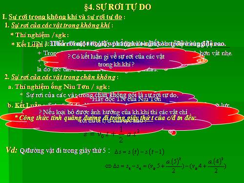 Bài 4. Sự rơi tự do