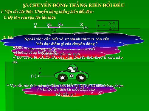 Bài 3. Chuyển động thẳng biến đổi đều