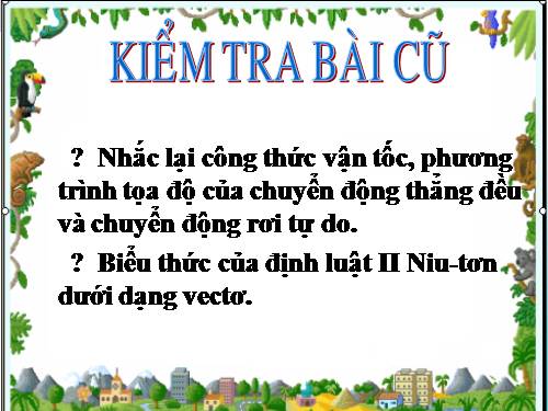 Bài 15. Bài toán về chuyển động hướng ngang