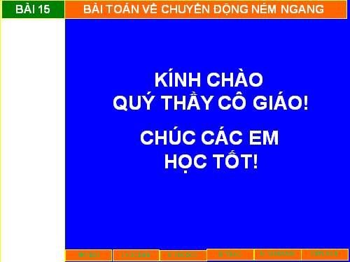 Bài 15. Bài toán về chuyển động hướng ngang