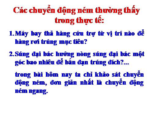 Bài 15. Bài toán về chuyển động hướng ngang