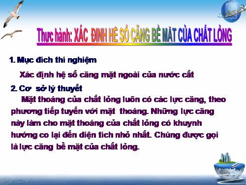 Bài 40. Thực hành: Xác định hệ số căng bề mặt của chất lỏng