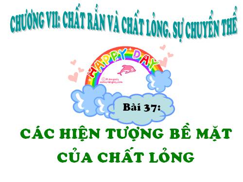 Bài 37. Các hiện tượng bề mặt của chất lỏng