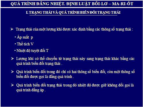 Bài 29. Quá trình đẳng nhiệt. Định luật Bôi-lơ - Ma-ri-ốt