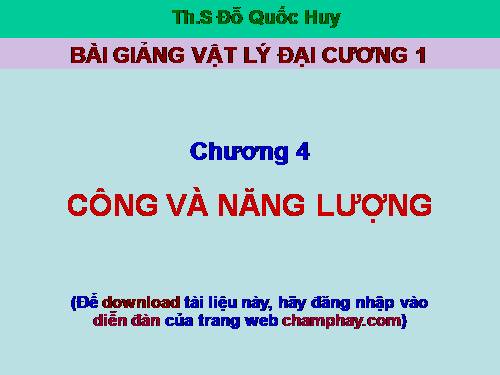 Bài 24. Công và công suất