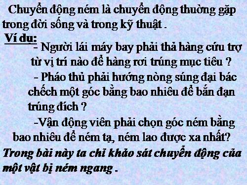 Bài 15. Bài toán về chuyển động hướng ngang