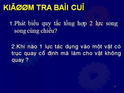 Bài 20. Các dạng cân bằng. Cân bằng của một vật có mặt chân đế