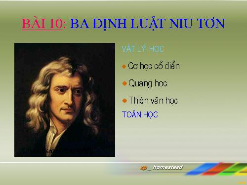 Bài 10. Ba định luật Niu-tơn