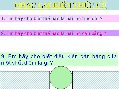 Bài 17. Cân bằng của một vật chịu tác dụng của hai lực và của ba lực không song song