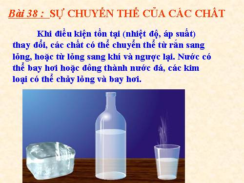 Bài 38. Sự chuyển thể của các chất