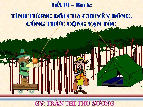 Bài 6. Tính tương đối của chuyển động. Công thức cộng vận tốc