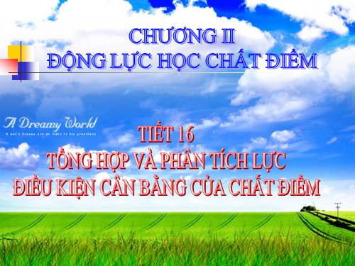 Bài 9. Tổng hợp và phân tích lực. Điều kiện cân bằng của chất điểm