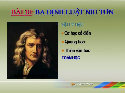 Bài 10. Ba định luật Niu-tơn