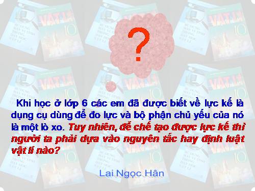 Bài 12. Lực đàn hồi của lò xo. Định luật Húc