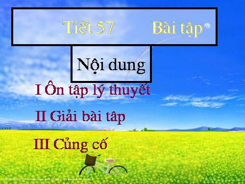 Tiết 57 bài tập Lý 10