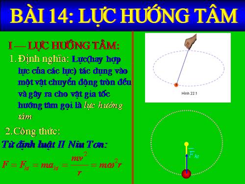 Bài 14. Lực hướng tâm