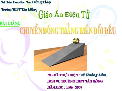 Bài 3. Chuyển động thẳng biến đổi đều