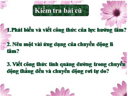 Bài 15. Bài toán về chuyển động hướng ngang