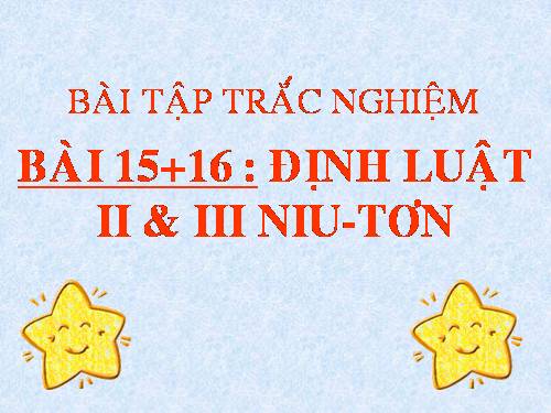 BT trắc nghiệm định luật II III Ne­wton