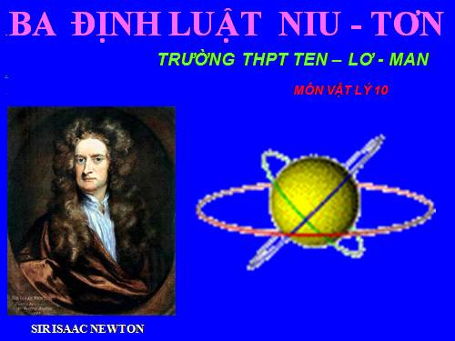 Bài 10. Ba định luật Niu-tơn