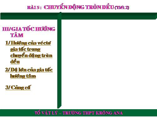 Bài 5. Chuyển động tròn đều