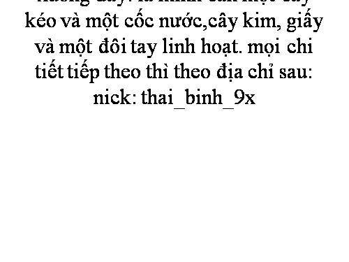 cách giữ kim không rơi xuống đáy và từ đáy đi ngược lên