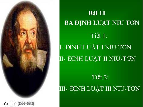 Bài 10. Ba định luật Niu-tơn