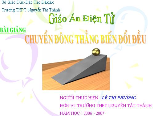 Bài 3. Chuyển động thẳng biến đổi đều