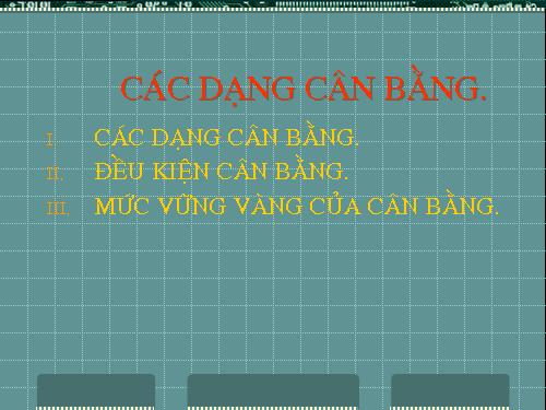 Bài 20. Các dạng cân bằng. Cân bằng của một vật có mặt chân đế