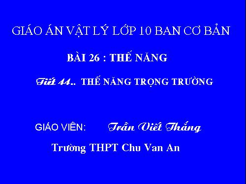 Bài 26. Thế năng