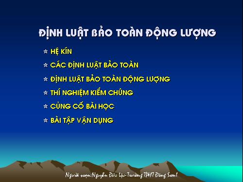 Bài 23. Động lượng. Định luật bảo toàn động lượng