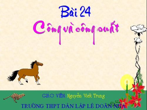 Bài 24. Công và công suất