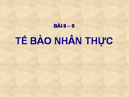 Bài 8. Tế bào nhân thực