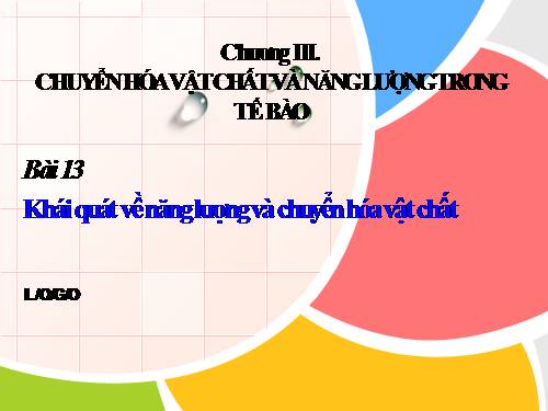 Bài 13. Khái niệm về năng lượng và chuyển hóa vật chất