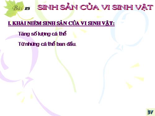 Bài 26. Sinh sản của vi sinh vật