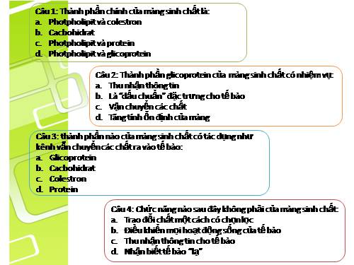 Bài 11. Vận chuyển các chất qua màng sinh chất